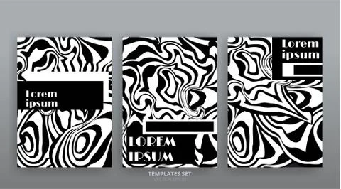 Abstract marable texture advertising placard design template. Trendy geometri Stock Illustration