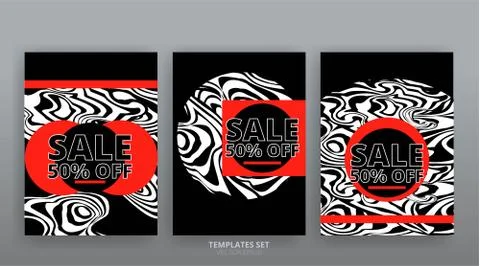 Abstract marable texture advertising placard design template. Trendy geometri Stock Illustration