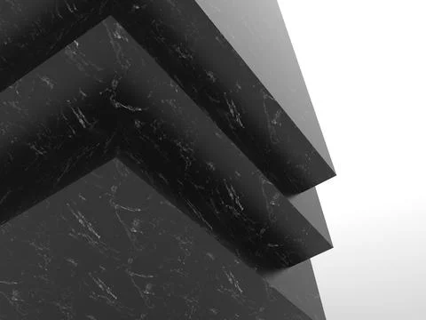 Abstract marbble cubic shape in white Ilustración de archivo