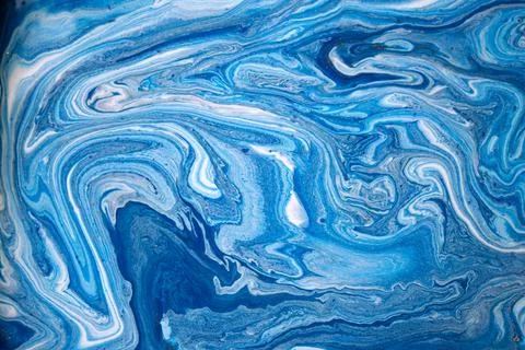 Abstract marble artwork background. Liquid navy blue print pattern. Wave Stock Illustration