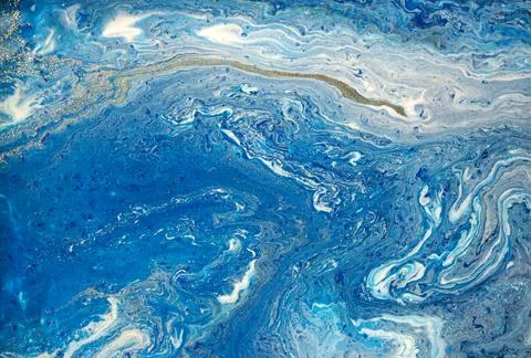 Abstract marble artwork background. Liquid navy blue print pattern. Wave Illustrazione stock