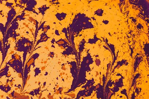 Abstract marble floral pattern texture. Traditional art of Ebru marbling Stock Illustration