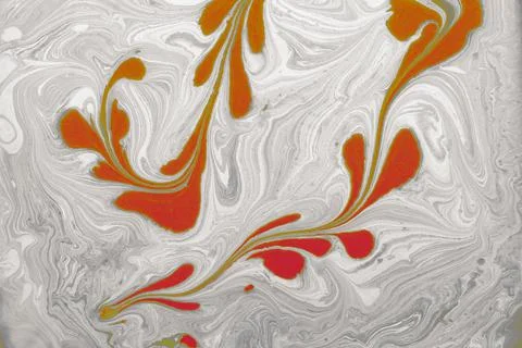 Abstract marble floral pattern texture. Traditional art of Ebru marbling Stock Illustration