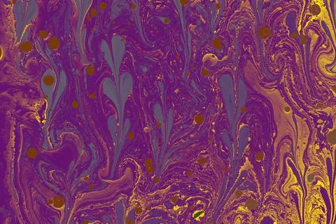Abstract marble floral pattern texture. Traditional art of Ebru marbling Illustrazione stock