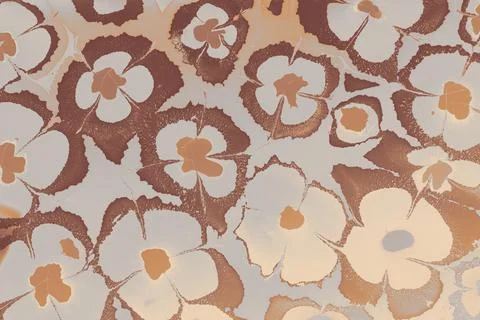Abstract marble floral pattern texture. Traditional art of Ebru marbling Illustrazione stock