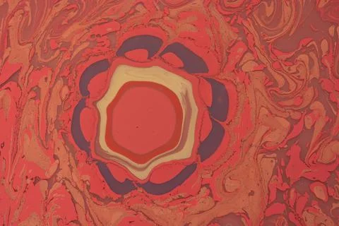 Abstract marble floral pattern texture. Traditional art of Ebru marbling Stock Illustration