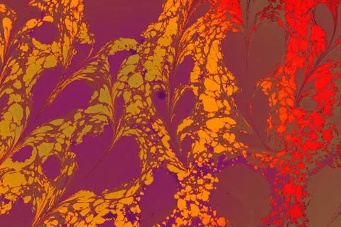 Abstract marble floral pattern texture. Traditional art of Ebru marbling. Foto stock