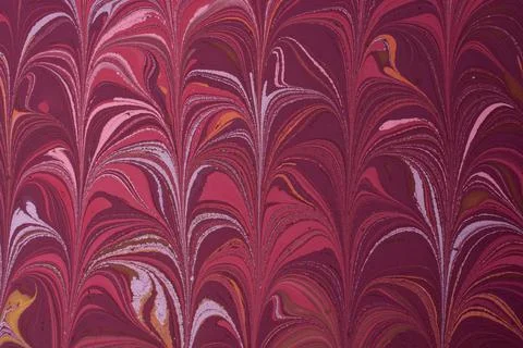 Abstract marble floral pattern texture. Traditional art of Ebru marbling Stock Photos