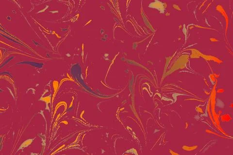 Abstract marble floral pattern texture. Traditional art of Ebru marbling Foto stock