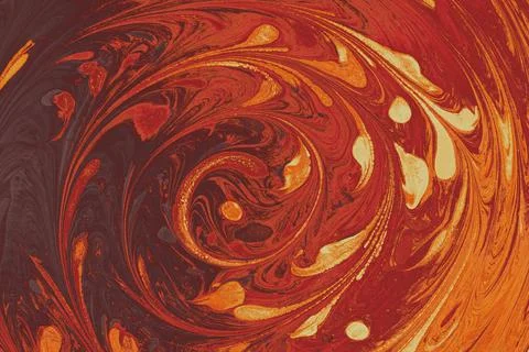 Abstract marble floral pattern texture. Traditional art of Ebru marbling Stock Photos