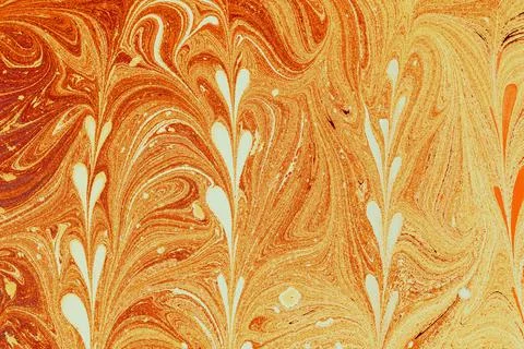 Abstract marble floral pattern texture. Traditional art of Ebru marbling Stock Photos