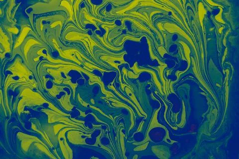 Abstract marble floral pattern texture. Traditional art of Ebru marbling Stock Photos