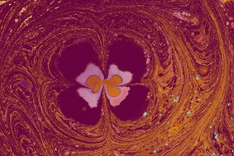 Abstract marble floral pattern texture. Traditional art of Ebru marbling Stock Photos