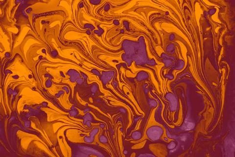 Abstract marble floral pattern texture. Traditional art of Ebru marbling Stock Photos