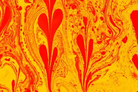 Abstract marble floral pattern texture. Traditional art of Ebru marbling Stock Photos