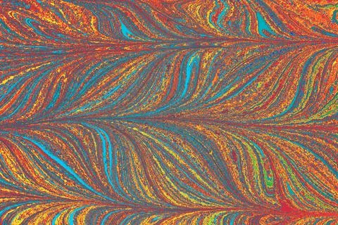 Abstract marble floral pattern texture. Traditional art of Ebru marbling Stock Photos