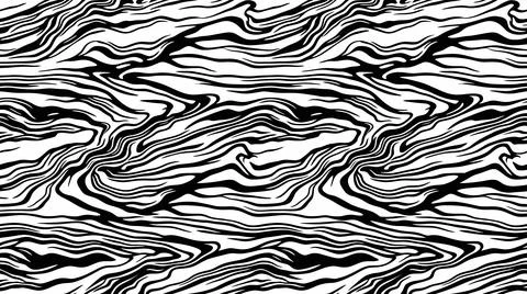 Abstract marble fluid lines pattern monochrome wave decor design. Stock Illustration