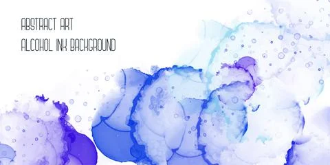 Abstract marble fluid painted background with space for text. Alcohol ink or Stock Illustration