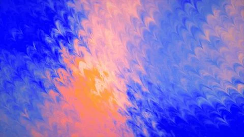 Abstract Marble Fluid Pattern Blue Orange Waves Stock Illustration