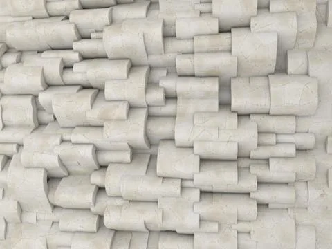 Abstract marble geometric wavy background. 3D Stock Illustration