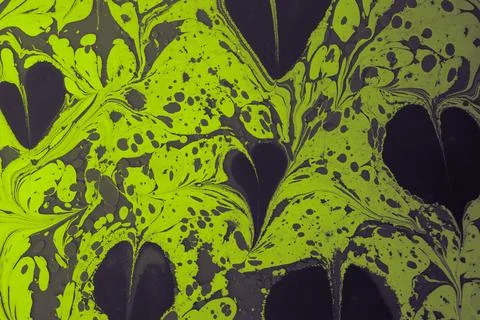 Abstract marble heart pattern texture. Traditional art of Ebru marbling 写真素材