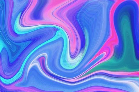 Abstract marble liquid background featuring flowing vibrant colors of blue Stock Illustration