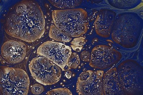 Abstract marble pattern with circle. Traditional art of Ebru marbling Stock Illustration