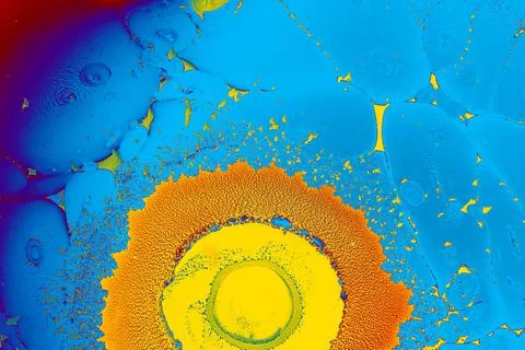 Abstract marble pattern with circle. Traditional art of Ebru marbling Stock Illustration