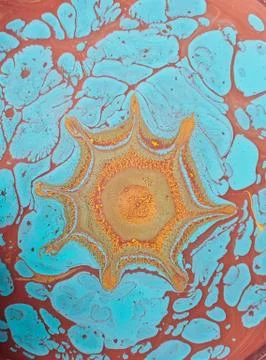 Abstract marble pattern texture. Traditional art of Ebru marbling Stock Photos