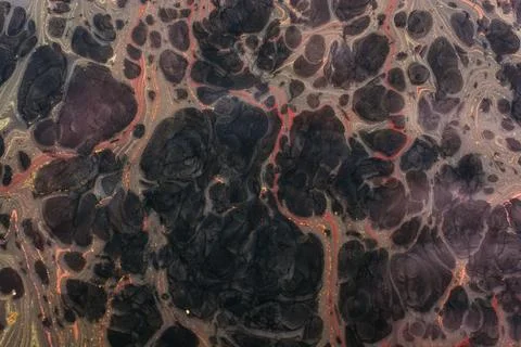 Abstract marble pattern texture. Traditional art of Ebru marbling Stock Photos