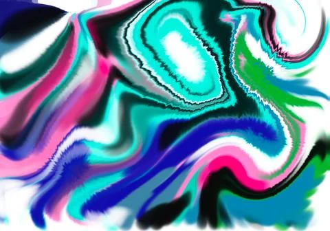 Abstract marble texture. Bright colorful background. Digital art. Liquid styl Stock Illustration