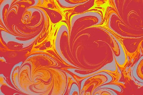 Abstract marble texture floral pattern . Traditional art of Ebru marbling Stock Illustration