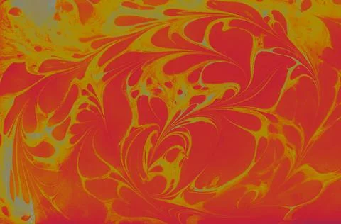 Abstract marble texture floral pattern . Traditional art of Ebru marbling Stock Illustration