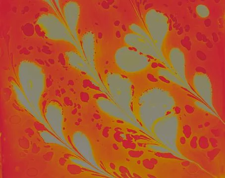 Abstract marble texture floral pattern . Traditional art of Ebru marbling Stock Illustration