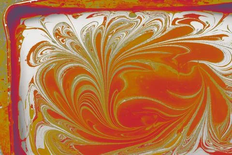 Abstract marble texture floral pattern . Traditional art of Ebru marbling 스톡 사진