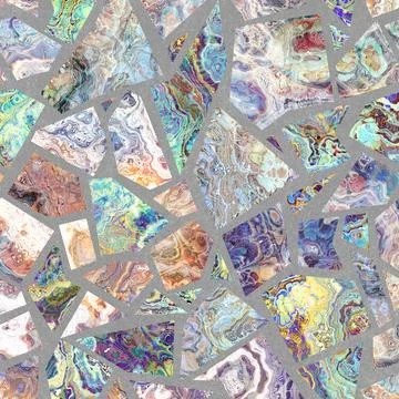 Abstract Marble texture. Terrazzo floor pattern. Fractal digital Art Backgr.. Stock Illustration