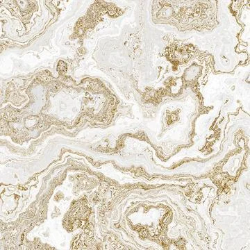 Abstract Marble texture. White marble with gold veins. Can be used for backgr Stock Illustration