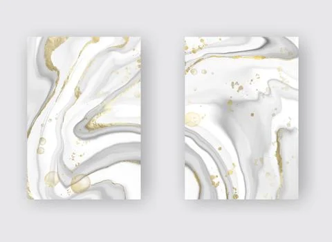 Abstract marble texture on white. Vector banner. 스톡 일러스트
