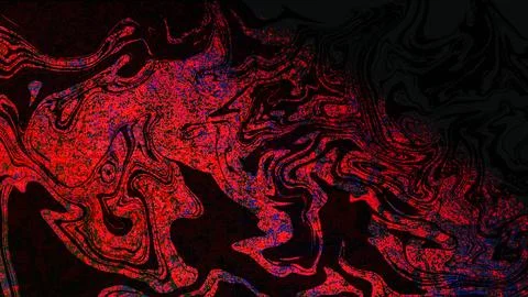 Abstract marbled background with striking red and black swirls, creating a dynam Stock Illustration
