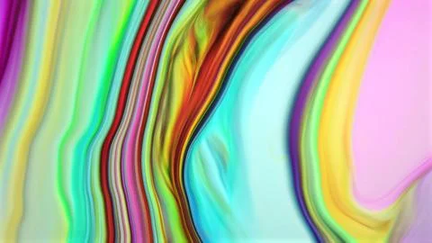 Abstract marbled waves in vibrant rainbow palette Stock Illustration