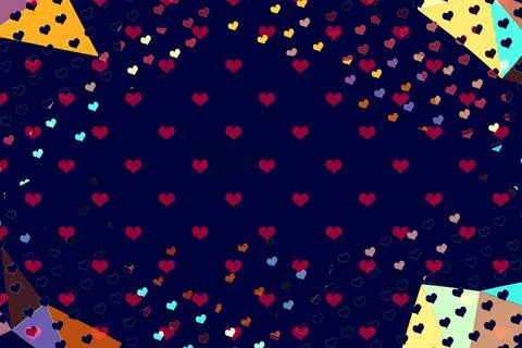 Abstract marbling heart pattern for fabric, tile design. background . Abstrac Stock Illustration