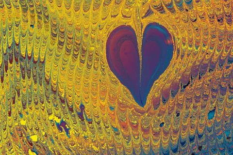 Abstract marbling heart pattern for fabric, design. Creative marbling backgro 스톡 일러스트