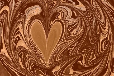 Abstract marbling heart pattern for fabric, tile design. background . Abstrac Stock Illustration