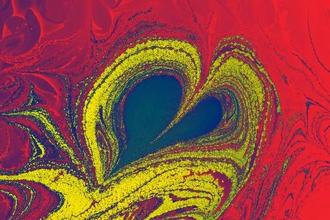 Abstract marbling heart pattern for fabric, design. Creative marbling backg.. 스톡 일러스트