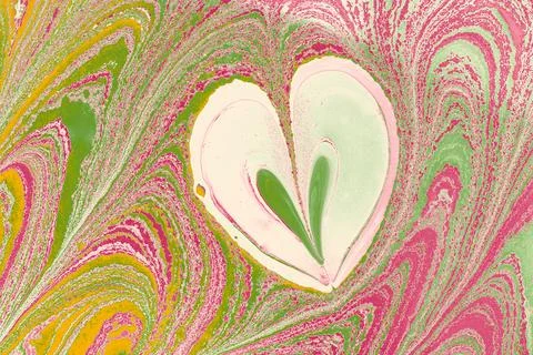 Abstract marbling heart pattern for fabric, design. Creative marbling backg.. Illustrazione stock