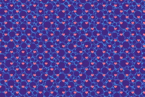Abstract marbling heart pattern for fabric, tile design. background . Abstr.. Stock Illustration