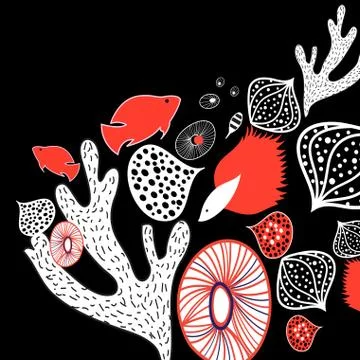 Abstract marine background Illustrazione stock