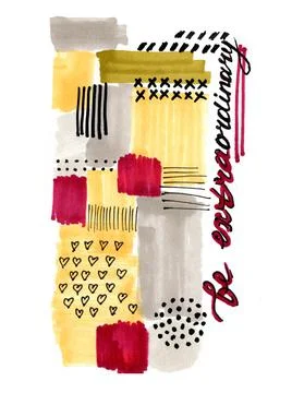 Abstract marker spots and scribbles Stock Photos