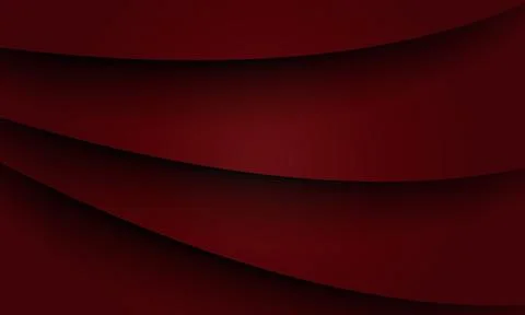 Abstract maroon red layered paper cut background with elegant shadow curves. Illustration