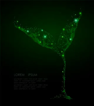 Abstract mash line and point sprout on background Stock-Illustration